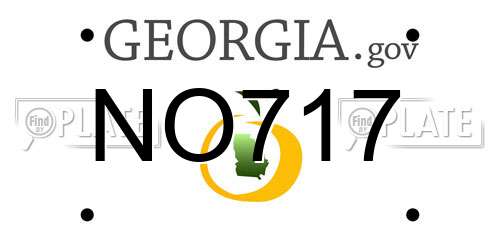 NO717 Georgia License Plate