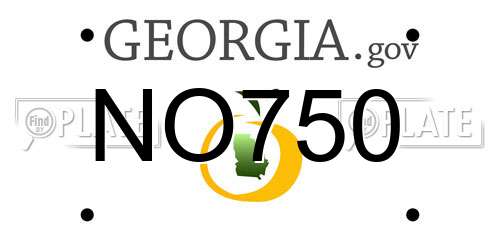 NO750 Georgia License Plate
