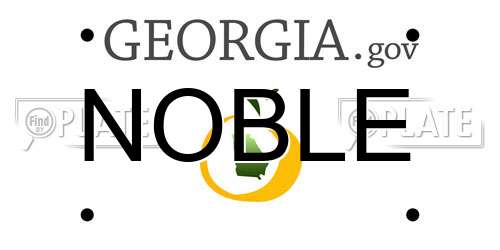 NOBLE Georgia License Plate
