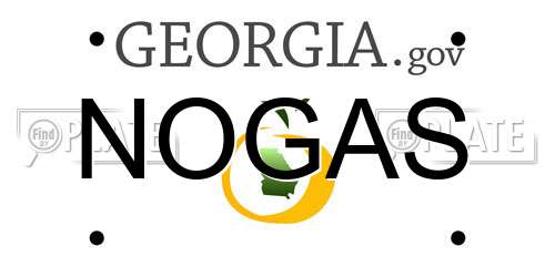 NOGAS Georgia License Plate