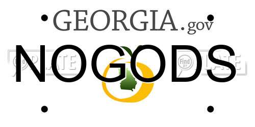 NOGODS Georgia License Plate