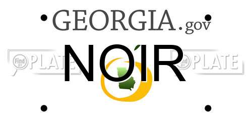 NOIR Georgia License Plate