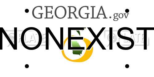 NONEXIST Georgia License Plate