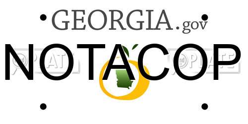 NOTACOP Georgia License Plate