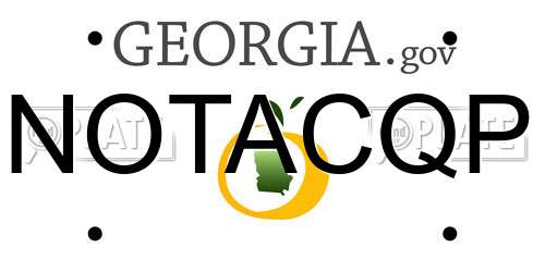 NOTACQP Georgia License Plate