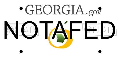 NOTAFED Georgia License Plate