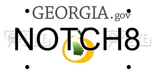 NOTCH8 Georgia License Plate