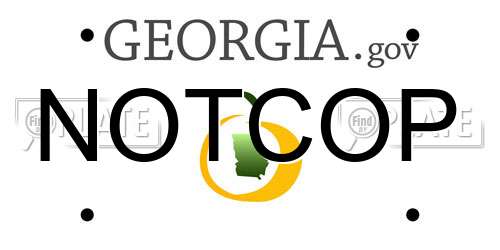 NOTCOP Georgia License Plate