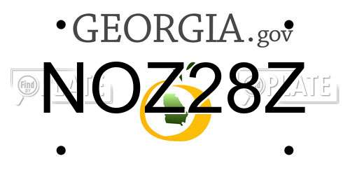 NOZ28Z Georgia License Plate