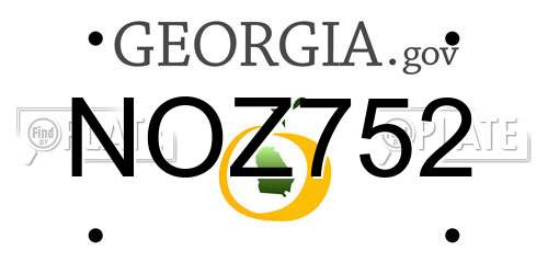 NOZ752 Georgia License Plate