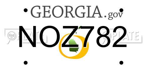 NOZ782 Georgia License Plate