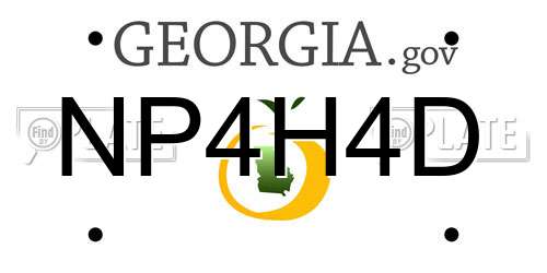 NP4H4D Georgia License Plate