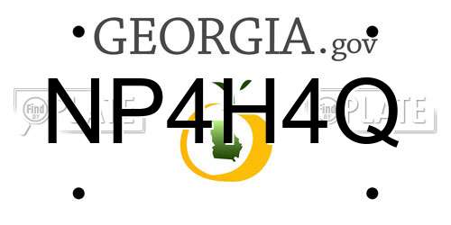 NP4H4Q Georgia License Plate