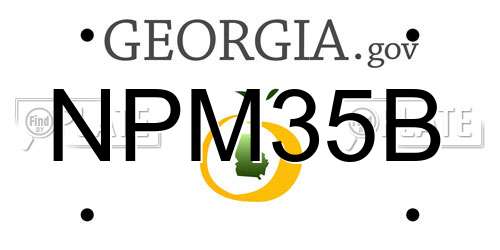 NPM35B Georgia License Plate
