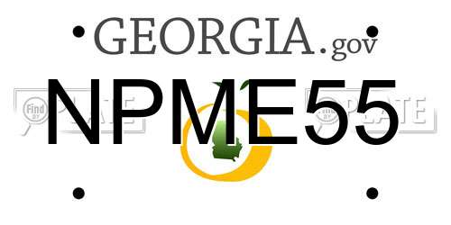NPME55 Georgia License Plate