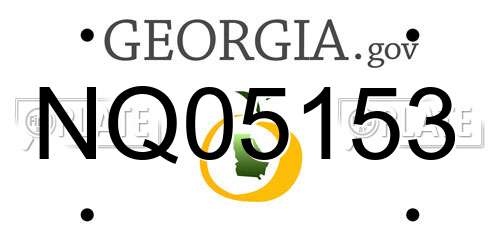 NQ05153 Georgia License Plate