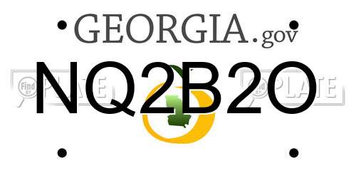NQ2B2O Georgia License Plate