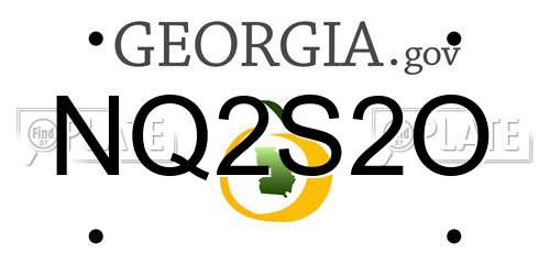 NQ2S2O Georgia License Plate