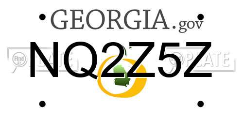 NQ2Z5Z Georgia License Plate