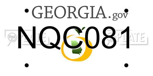 NQC081 Georgia License Plate