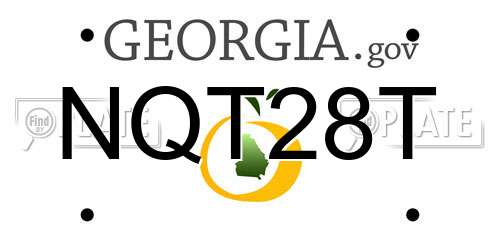 NQT28T Georgia License Plate