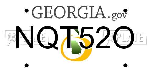 NQT52O Georgia License Plate