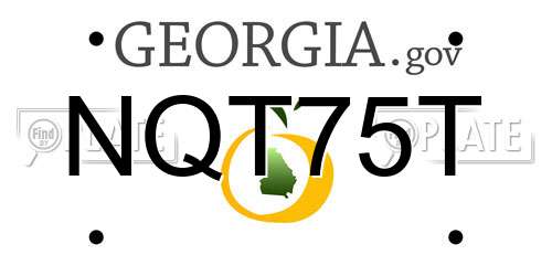 NQT75T Georgia License Plate