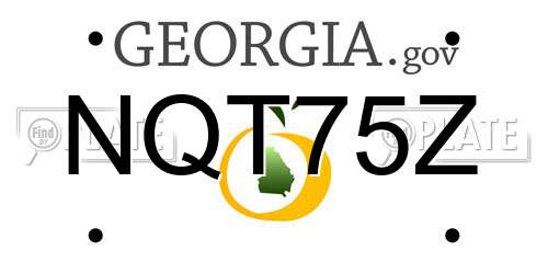 NQT75Z Georgia License Plate