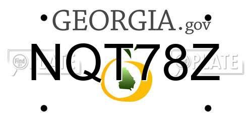 NQT78Z Georgia License Plate