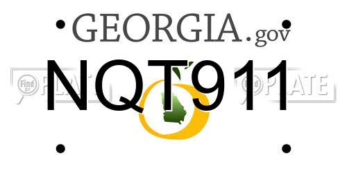 NQT911 Georgia License Plate