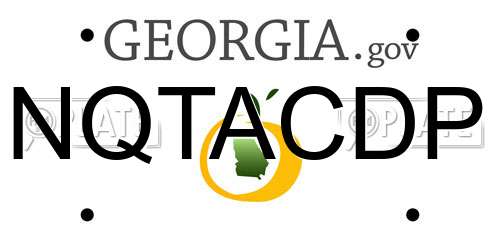 NQTACDP Georgia License Plate