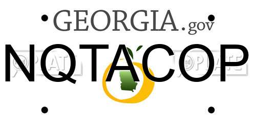 NQTACOP Georgia License Plate