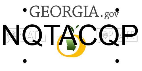 NQTACQP Georgia License Plate