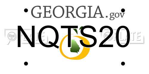 NQTS20 Georgia License Plate