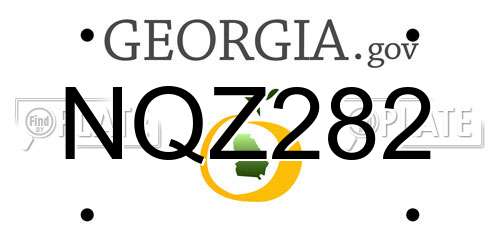 NQZ282 Georgia License Plate