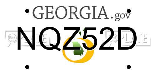 NQZ52D Georgia License Plate