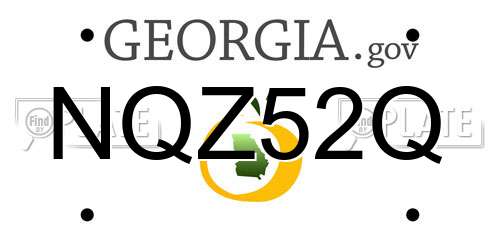NQZ52Q Georgia License Plate