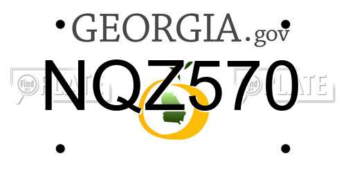 NQZ570 Georgia License Plate