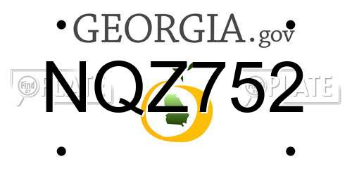 NQZ752 Georgia License Plate