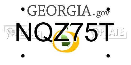 NQZ75T Georgia License Plate