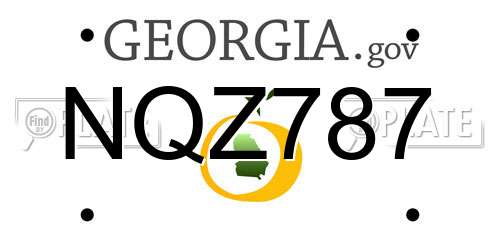 NQZ787 Georgia License Plate