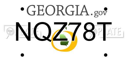 NQZ78T Georgia License Plate
