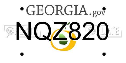 NQZ820 Georgia License Plate