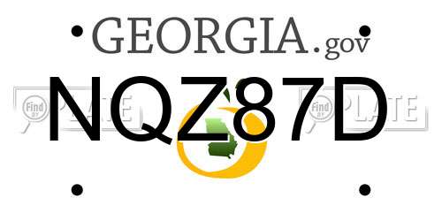 NQZ87D Georgia License Plate