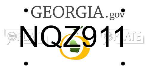 NQZ911 Georgia License Plate
