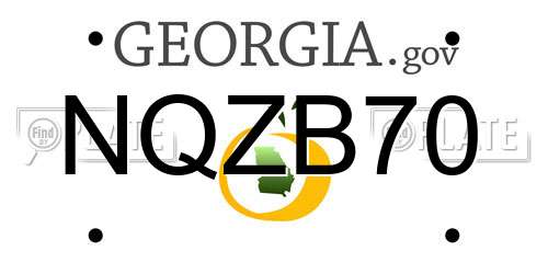 NQZB70 Georgia License Plate