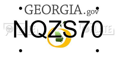 NQZS70 Georgia License Plate