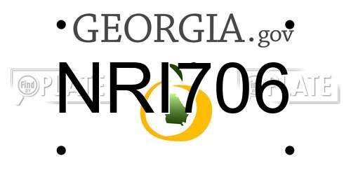 NRI706 Georgia License Plate