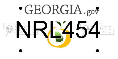 NRL454 Georgia License Plate