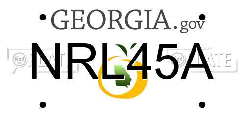 NRL45A Georgia License Plate